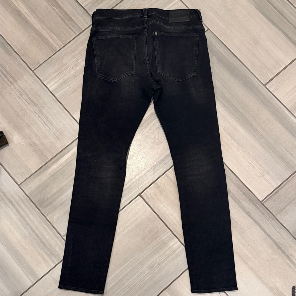 H&M 360° Tech Stretch Black Skinny Jeans 34x32